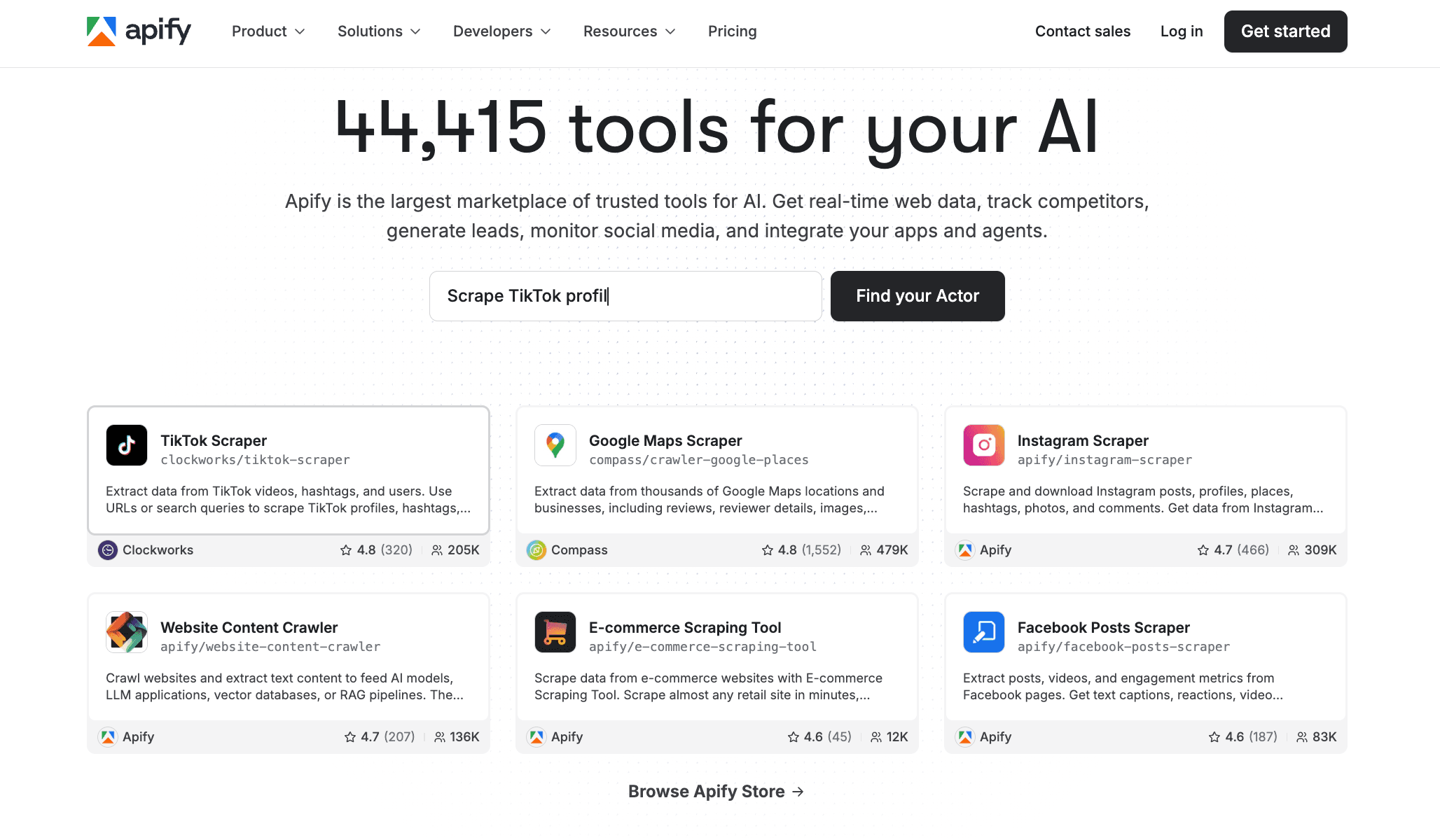 Apify platform