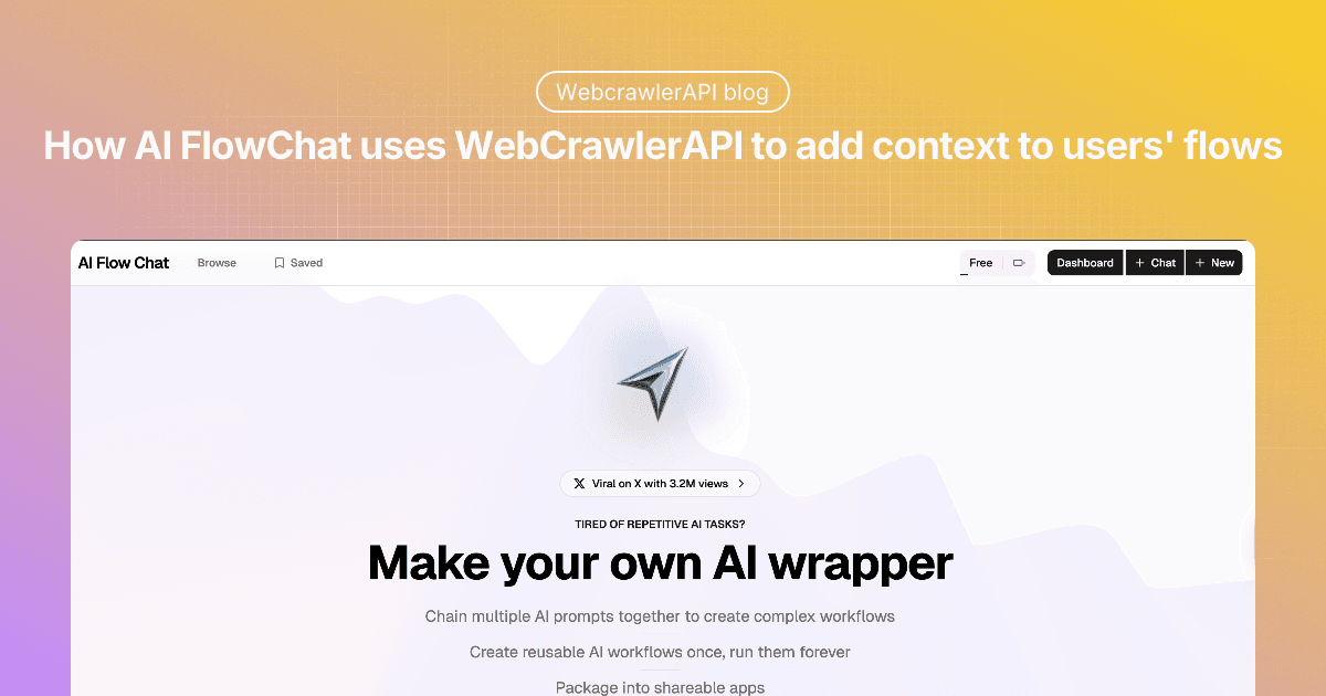 How AI FlowChat uses WebCrawlerAPI to add context to users' flows