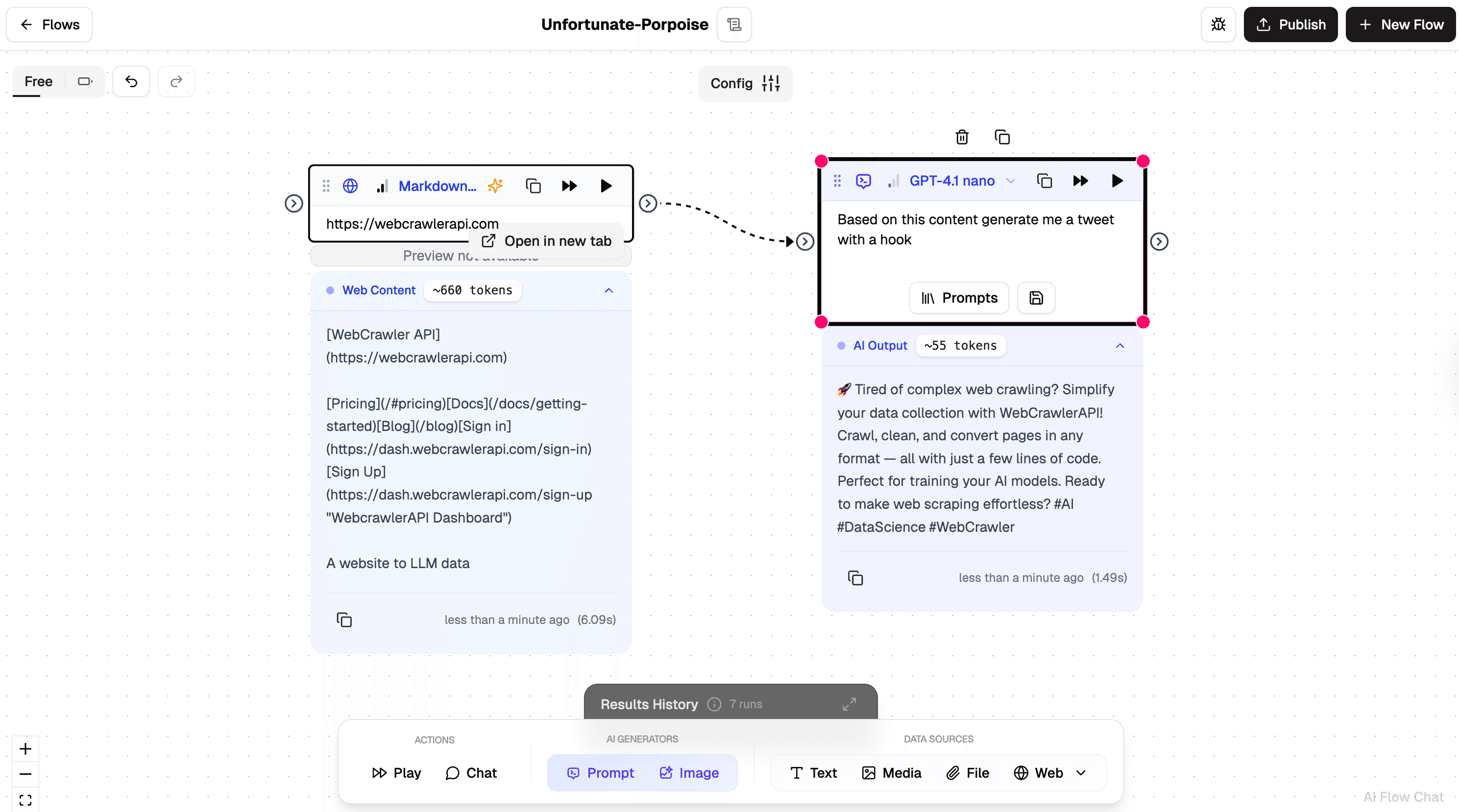 How AI Flow Chat uses WebcrawlerAPI