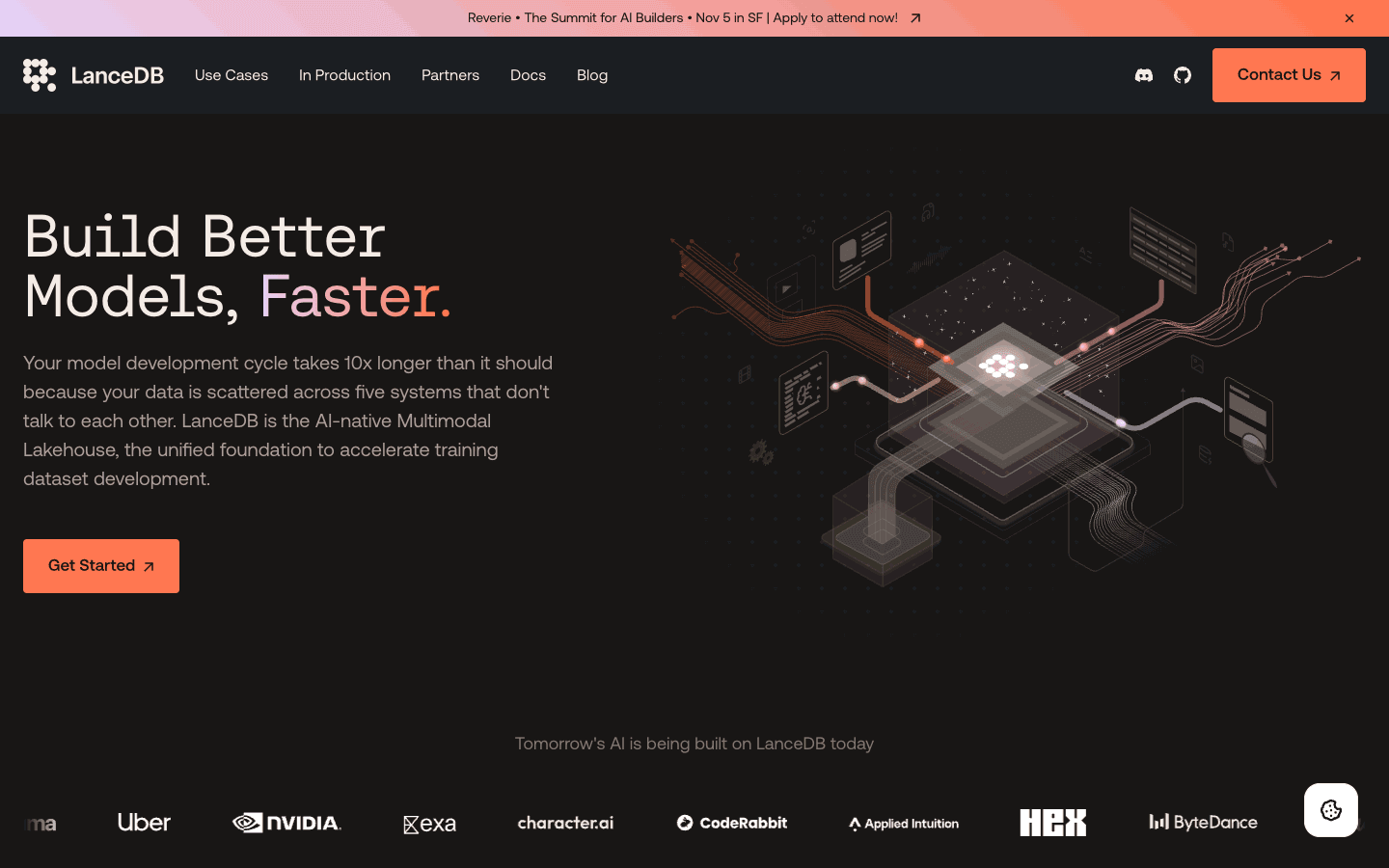 LanceDB home page