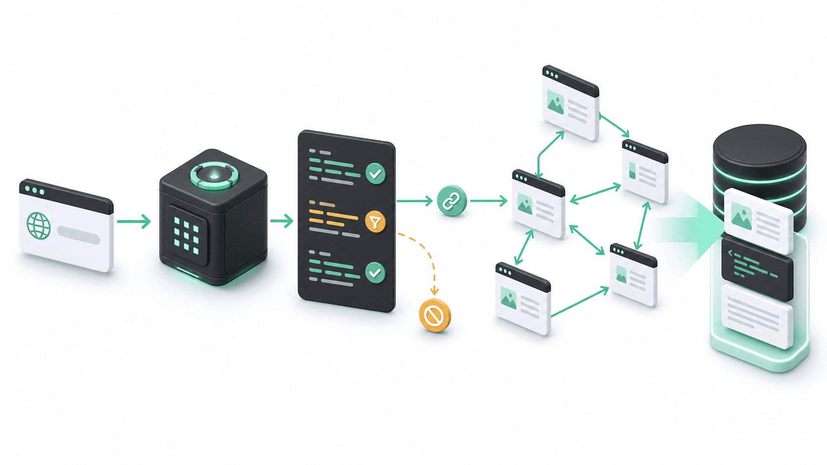 Regular web crawling agent diagram