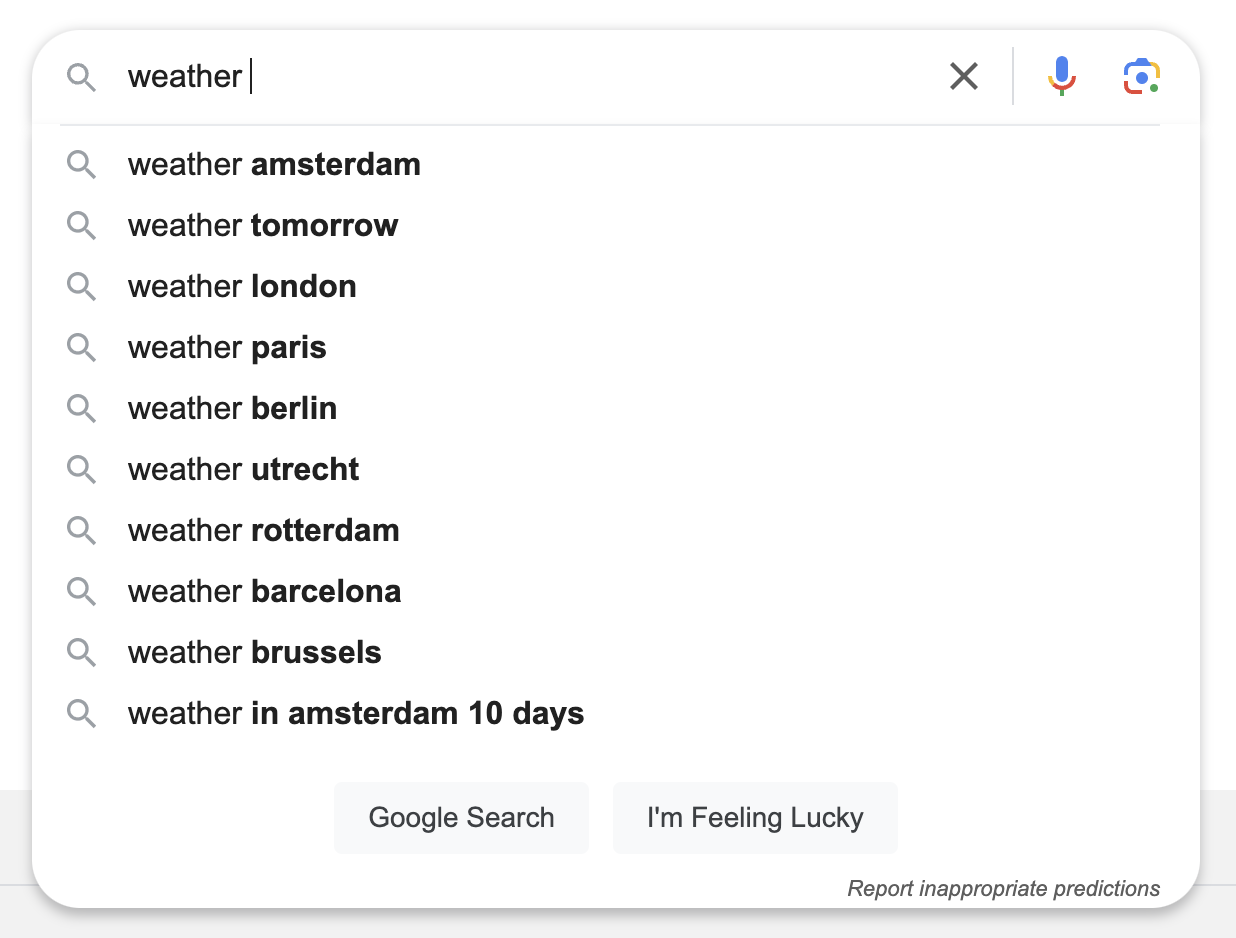 Google Autocomplete